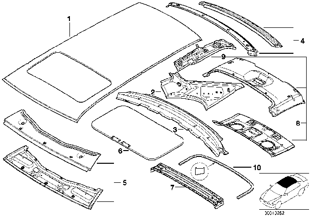 1999 BMW 528i Upper Apron Diagram for 41328205613