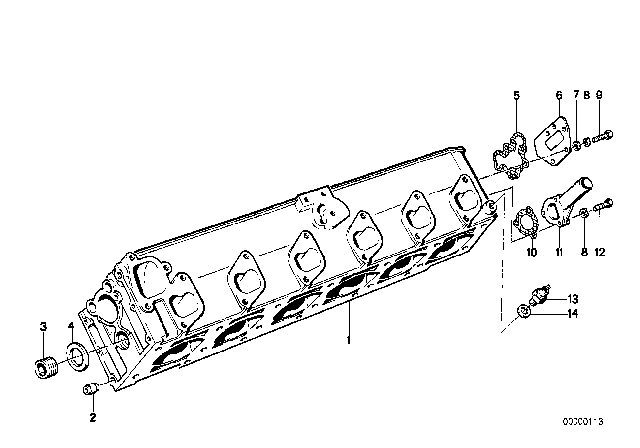 1983 BMW 633CSi Cylinder Head & Attached Parts Diagram 1