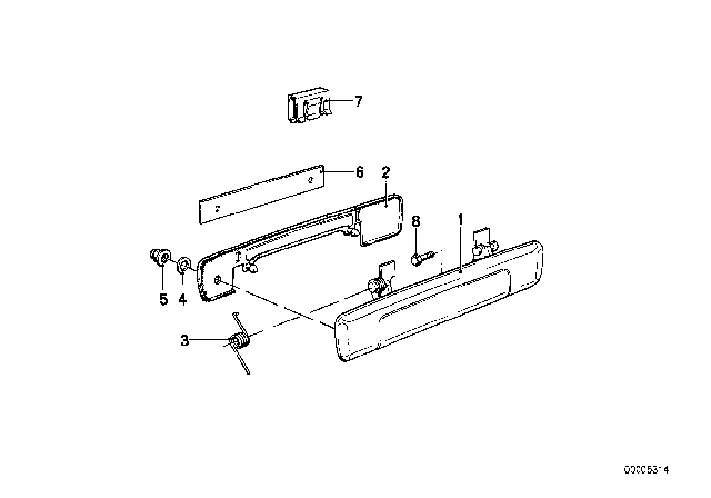 1986 BMW 735i Rear Door - Door Handle Diagram 2