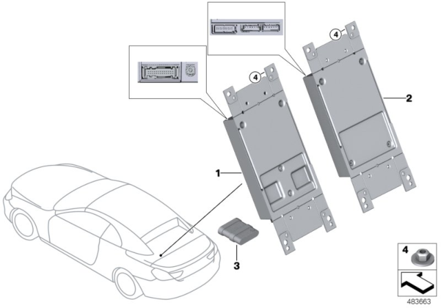 2017 BMW 640i TELEMATICS CONTROL UNIT Diagram for 84106836766