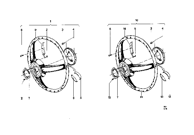 1969 BMW 2000 Steering Wheel Diagram 2