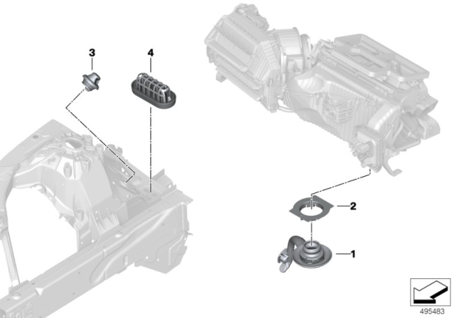 2019 BMW 330i xDrive Assorted Grommets Diagram