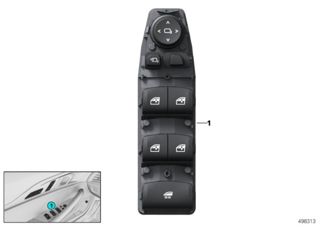 2020 BMW 840i xDrive OPERATING UNIT, SWITCH MODUL Diagram for 61319370405