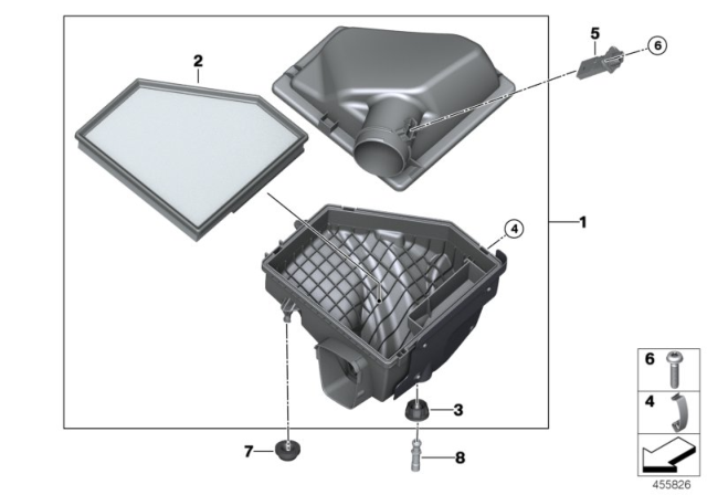 2020 BMW 440i Intake Silencer / Filter Cartridge Diagram