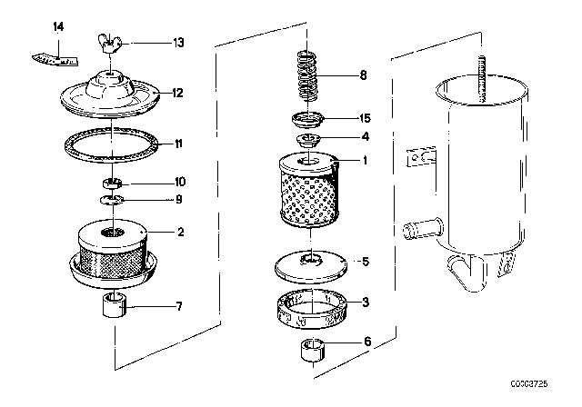 1981 BMW 733i Wing Nut Diagram for 07119924040