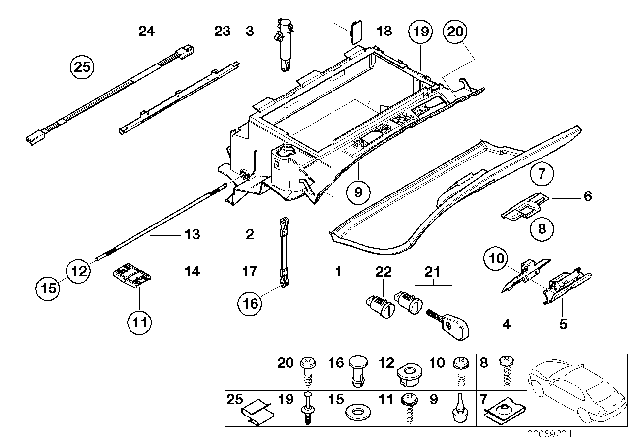 2006 BMW 325Ci Glove Box Diagram