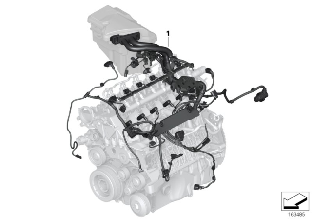 2009 BMW X5 Engine Wiring Harness Dde Diagram for 12517812755