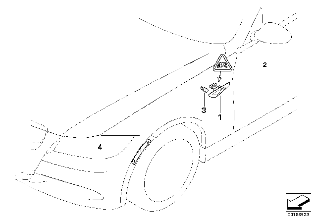 2007 BMW 328xi Additional Turn Indicator Lamp Diagram