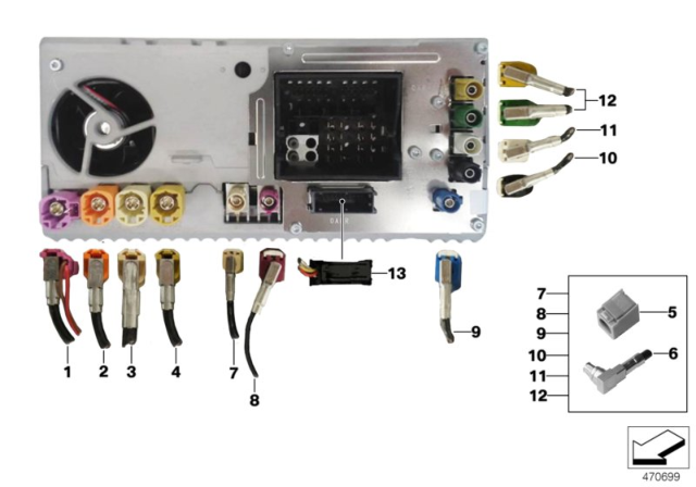 2014 BMW 428i xDrive Repair Wiring Harness Assort. Head Unit High Diagram