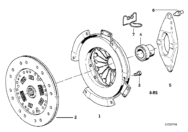 1995 BMW M3 Gearshift / Clutch Diagram