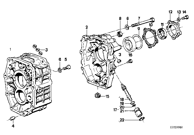 1980 BMW 320i Cover & Attaching Parts (Getrag 245/2/4) Diagram