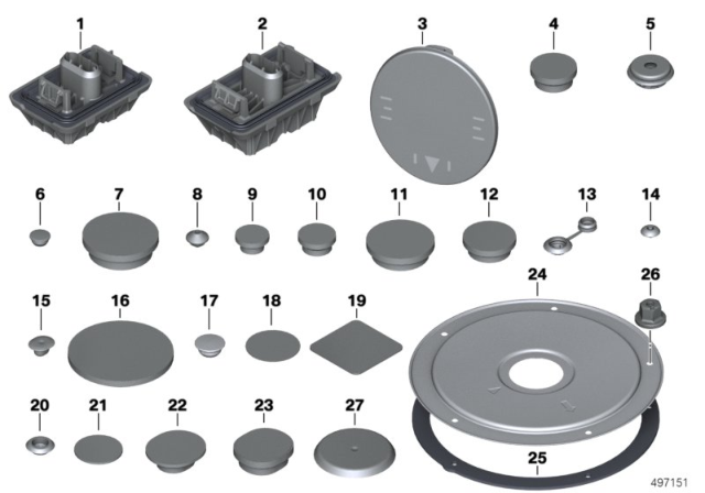 2020 BMW X4 M Sealing Cap/Plug Diagram