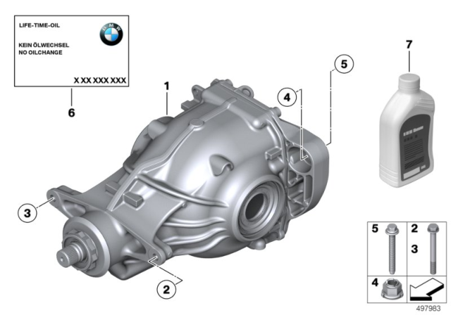 2015 BMW 528i Rear-Axle-Drive Diagram 1