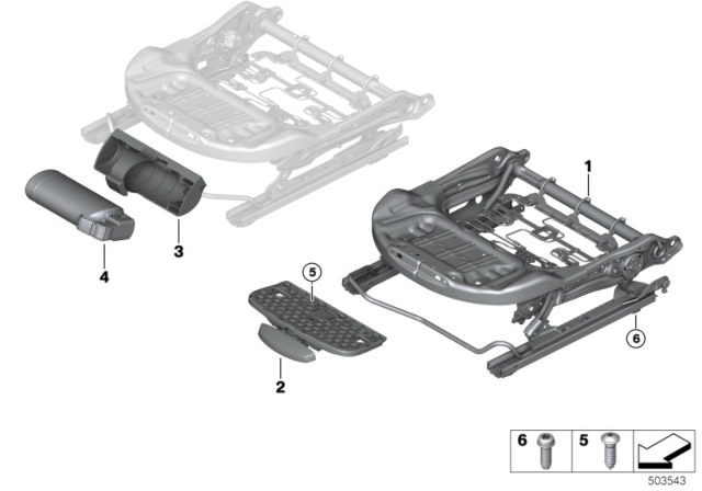 2020 BMW X1 Front Seat Seat Frame Manual Diagram