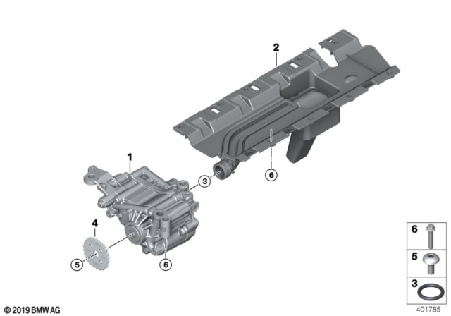 2018 BMW M2 Lubrication System / Oil Pump Diagram