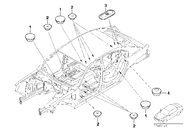 2003 BMW 745i Sealing Cap/Plug Diagram 2