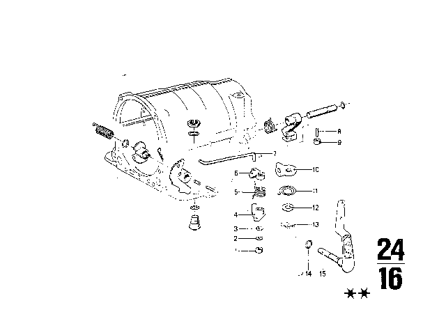 1970 BMW 2500 Components ZF 3HP20 Diagram 6