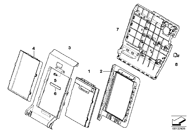 2005 BMW X3 Retrofit, Ski Bag Diagram