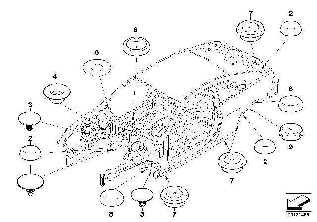 2008 BMW 650i Sealing Cap/Plug Diagram 3