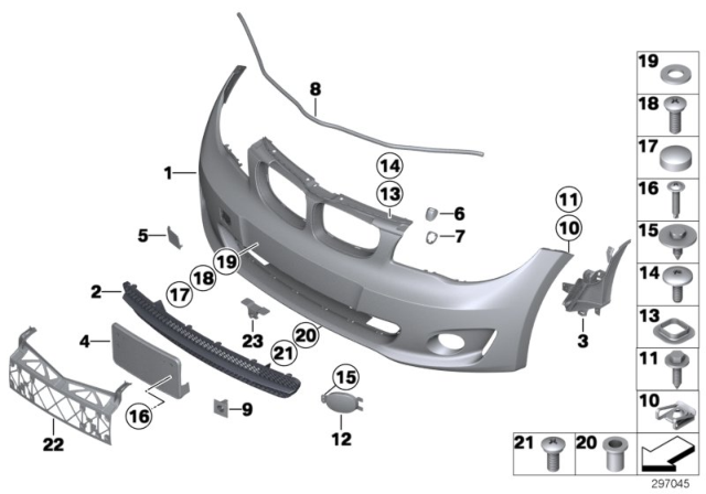 2012 BMW 128i Right Fog Lamp Cover Diagram for 51117263122