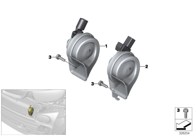 2020 BMW i3 Horn Diagram