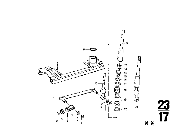 1973 BMW 2002 Shift Lever Diagram 3