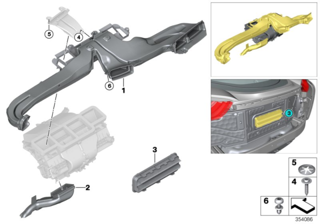 2015 BMW i8 FOOTWELL VENT DUCT, RIGHT Diagram for 51459284393