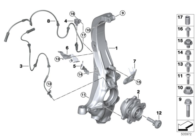 2020 BMW X6 Carrier, Left Diagram for 31216876655