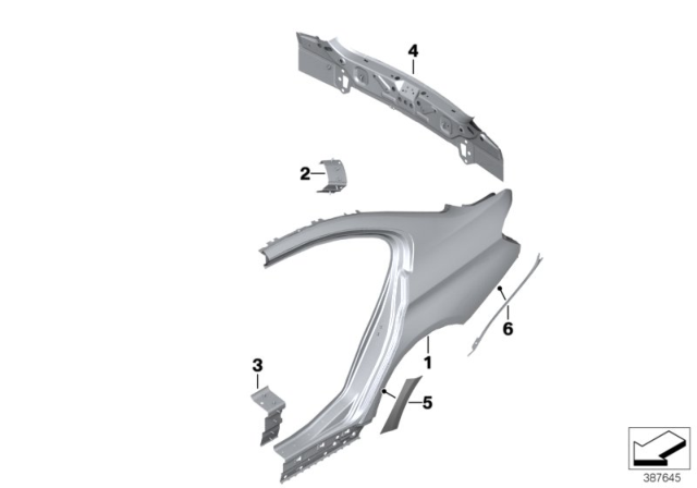 2016 BMW M3 Side Panel / Tail Trim Diagram