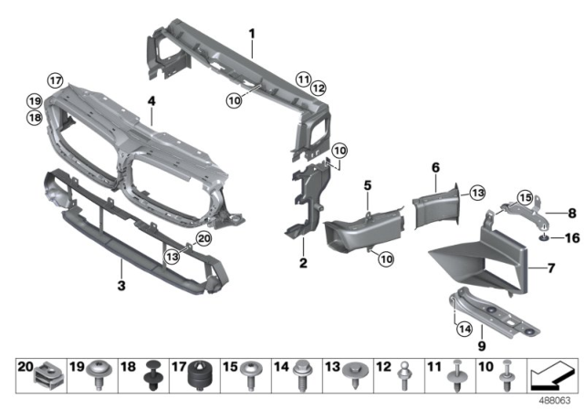 2018 BMW M5 Air Duct, Bottom Diagram for 51748073494