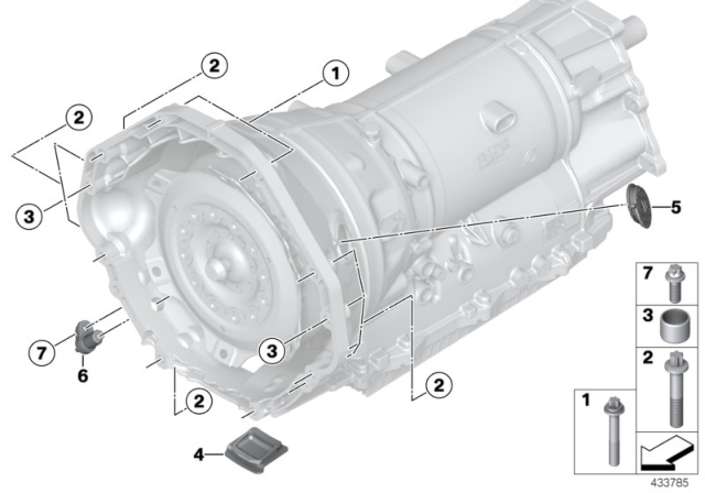 2019 BMW Alpina B6 xDrive Gran Coupe Transmission Mounting Diagram