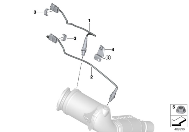 2020 BMW 530i xDrive Oxygen Sensor Diagram for 11788651104