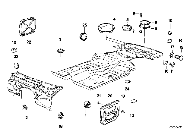 1984 BMW 733i Gasket Diagram for 51711820957