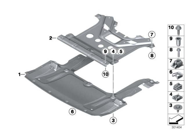 2013 BMW 760Li Underbonnet Screen Diagram