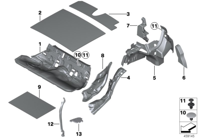 2012 BMW 328i Sound Insulating Diagram 2
