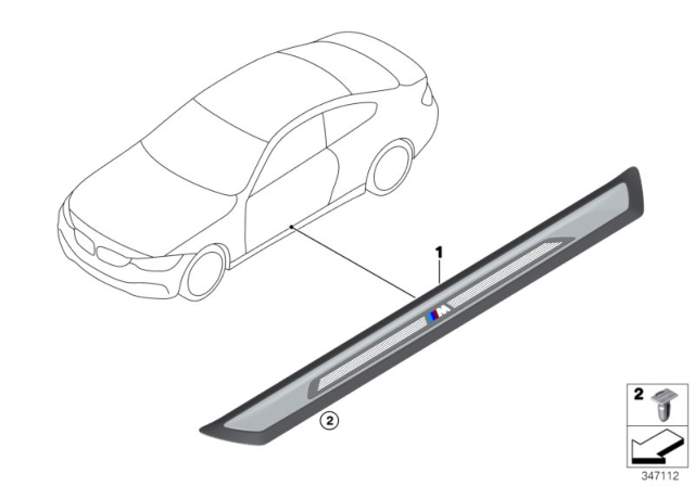 2017 BMW 440i Retrofit, M Cover, Entrance Diagram