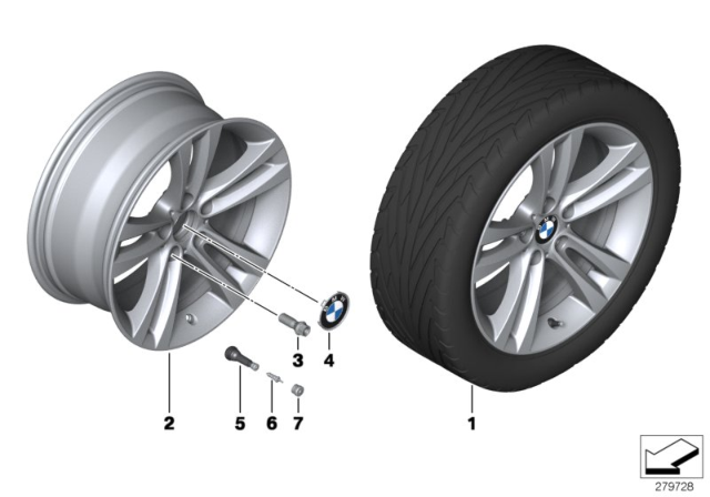 2014 BMW 428i xDrive BMW LA Wheel, Double Spoke Diagram 5