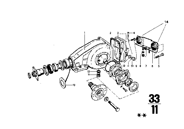 1971 BMW 2002 Differential - Housing / Housing Cover Diagram 3