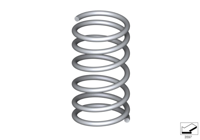 2020 BMW M8 Coil Spring, Rear Diagram