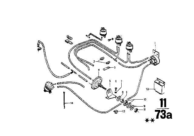 1974 BMW 2002 Emission Control - Air Pump Diagram 7