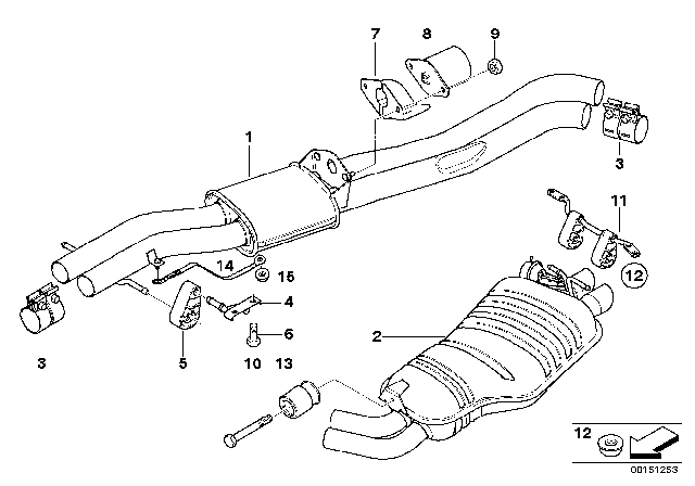 2004 BMW X3 Swing Support Diagram for 18203404099
