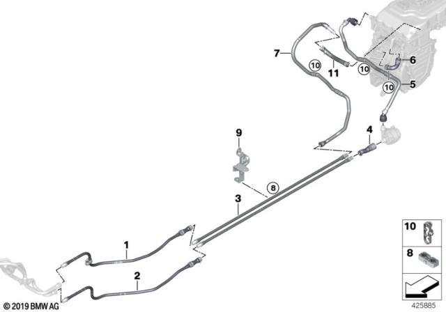 2016 BMW i3 Cooling System Coolant Hoses Diagram