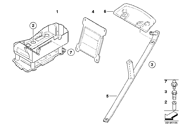 2001 BMW 330Ci Pull Rod Right Diagram for 51717002726