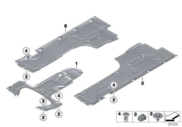 2013 BMW Alpina B7L xDrive Underbody Paneling Diagram 1