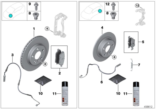 2019 BMW X1 Service, Brakes Diagram