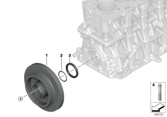 2020 BMW X4 M Belt Drive-Vibration Damper Diagram