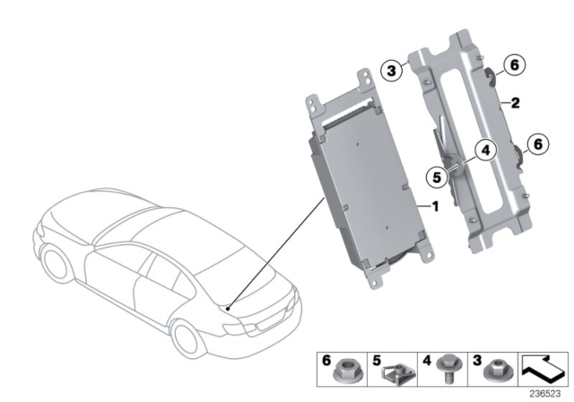 2016 BMW 535d xDrive Combox Telematics GPS Diagram