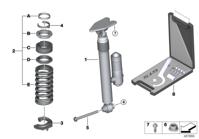 2016 BMW M4 Rear Right Shock Absorber Diagram for 31308009878