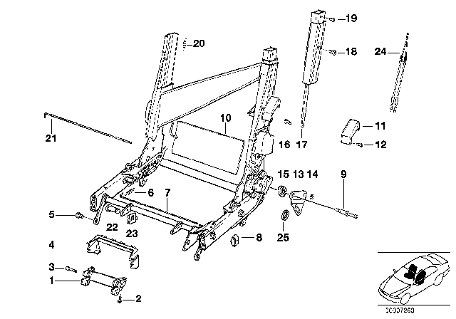 1994 BMW 850CSi Securing Plate Diagram for 52108123933