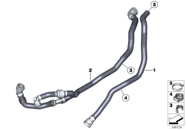 2011 BMW 1 Series M Water Hoses Diagram